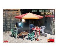 Maquette Diorama Street Furniture With Electronics & Umbrella 1/35ème Miniart 35