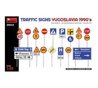 Maquette Diorama Traffic Signs Yugoslavia 1990's 1/35ème Miniart 35643 Maquette