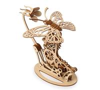 Maquette en bois 3d, design de papillon avec mouvement mécanique. 138 pièces.