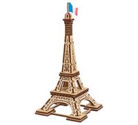 Maquette en bois à construire, puzzle 3D de la Tour Eiffel multicolore TU
