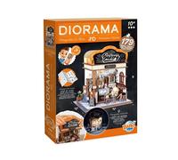 Diorama Boulangerie - Maquette Boulangerie Miniature en Bois avec LED - Diorama DIY 179 Pièces - Kit Construction Décoration Chambre - Dès 10 Ans - 14,5 x 16,2 x 18 cm - BUKI France - 68073