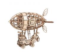 Maquette en Bois de Dirigeable Steampunk - Artisanat Unique