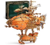 Maquette en Bois LED Puzzle 3D Steampunk Dirigeable - Fun et Créatif
