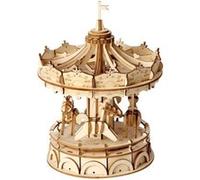 ROBOTIME Puzzle 3D en bois – Carrousel – À assembler – Pour enfants à partir de 8 ans