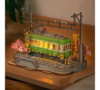 Maquette en bois tramway japonais sakura journey - puzzle 3d rolife