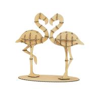 Maquette En Carton À Assembler Flamants Roses 15 Cm