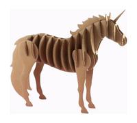 Maquette en carton de licorne à assembler - Créativité et magie