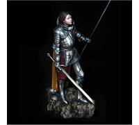 Maquette en résine 1/24 - Belle fille - Chevalier médiéval Jeanne d'Arc - Non peint