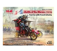 ICM 35660 MAQUETTE BATTLE OF THE MARNE(1914),TAXI CAR WIT FRENCH INFANTRY 1/35
