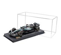 Maquette F1 - BURAGO - W16 - George Russell n°63 - Échelle 1/43 - Socle, vitrine & casque