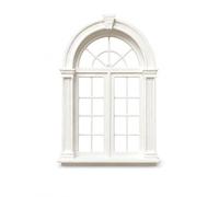 Maquette Fenêtre Architecturale Gothique Ornementale Détail Historique Construction Miniature Robuste Artisanat Précision pour Décoration Scène Bâtiment, Blanc