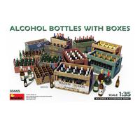 Maquette Figurine Alcohol Bottles With Boxes |miniart|35665| 1:35 Maquette Char