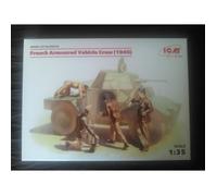 ICM Kit de modélisme plastique 035615 – Équipage français de véhicules blindés 1/35 (1940, WWII)