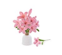 Maquette green slide - bouquet de fleurs - diy - lys roses - vase plastique