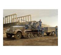 Maquette Half-Track : 3.7cm Flak 37 Auf Selbstfahrlafette : Sd.Kfz. 7/2 Version De Début-Trumpeter