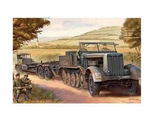 Maquette Half-Track Allemand Sd.Kfz.9 (18t) Avec Remorque Sd.Ah.116-Trumpeter