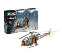Revell Maquette I Alouette II I Kit de construction I Échelle 1:32 I 191 pièces I Kit de bricolage à partir de 12 ans I Modèle détaillé au design authentique I Hélicoptère, Molded Color