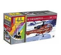 Maquette Hélicoptère Alouette III securite civile Gris G