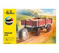 Maquette Heller 1:24 Starter Kit Trailer 3to, Remorque 3 Tonnes Polyvalente Des