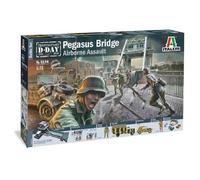 Maquette Italeri 1/72 Pegasus Bridge, Set Complet D-day 75ᵉ : Pont Laser, Paras
