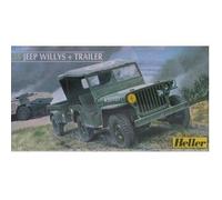 Maquette Jeep Willys & Trailer - HELLER - Modèle Jeep Willys & Trailer - Enfant - 15 ans - Garçon