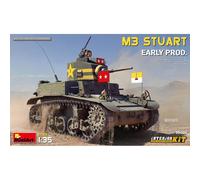 Maquette M3 Stuart Early Miniart 1/35 Intérieur Complet, Char Léger Us Ww2, Chen