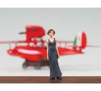 Maquette Maison Ghibli Porco Rosso Savoia S.21F Version 2 + Figurine Gina 1/48 Model Kit