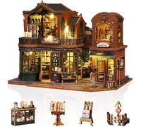 Maquette Maison Miniature Cuteefun Cité Livre Crépuscule avec LED - Bricolage pour Adultes