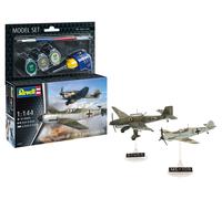 Maquette avion - REVELL - Messerschmitt Bf109E & Ju87B Stuka - 1:144 - 39 pièces - Intérieur