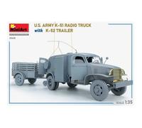 MiniArt Maquette Camion radio K-51 Armée américaine avec remorque K-52 1:35