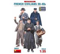 Maquette - MINI ART - Figurine Mignature French Civilians '30-'40s - Têtes en résine - Ensemble de 5 figurines