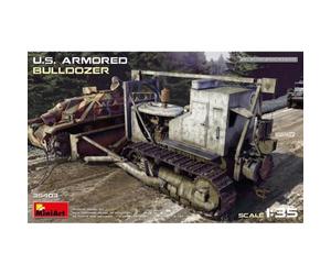 Maquette - Mini Art - U.S. Armored Bulldozer - Blanc - Vert Et Marron - Plastique-Mini Art Multicolore