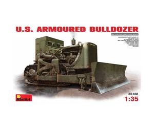Maquette Miniart U.s. Armoured Bulldozer 1/35, Bulldozer Blindé Us Army Wwii, Mo