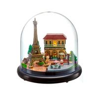 Maquette miniature 3d paris romantique 14x14x13,7 cm.