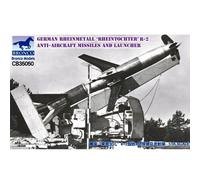 Maquette Missile Anti-Aérien Allemand Rheinmetall Rheintocher R-2 Et Lanceur