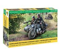 Maquette Moto German Motocycle Zündapp K800 With Sidecar And Crew |zvezda|3717|