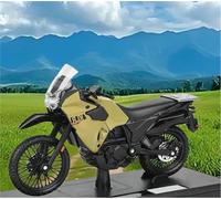 Maquette Moto Tout-Terrain pour Kawasaki Klr 650 L'éPour Chelle 1:18 Alliage Moulé sous Pression Collection Jouet Loisir Cadeau