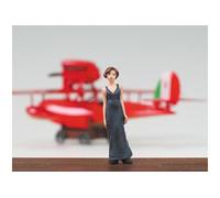 Maquette Maison Ghibli Porco Rosso Savoia S.21F Version 2 + Figurine Gina 1/48 Model Kit
