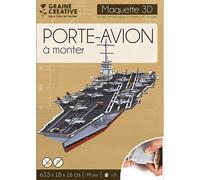 Graine créative Puzzle 3D Maquette Porte-Avion 63,5 x 18 x 16 cm Multicolore