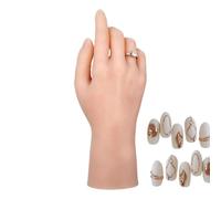 Maquette réaliste en silicone pour présentation de bijoux et pratique | Les doigts flexibles peuvent être posés pour le dessin, les croquis et l'étude de l'anatomie de la main. Réutilisable pour la