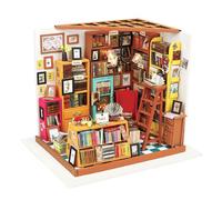 ROBOTIME Kit en bois Sam DG102 – Bibliothèque avec éclairage 22,5×18,5×19 cm