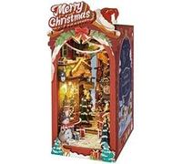 ROBOTIME Serre-livre Chrismas Street – Multicolore, Bois, LED