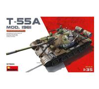 Maquette T-55a Miniart 1/35 Mod.1981, Char Soviétique Détaillé, Chenilles Rmsh E