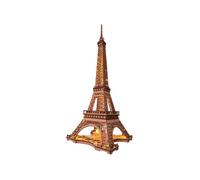 Robotime Rolife Puzzle 3D en bois Tour Eiffel Nuit - 22 x 21,3 x 53 cm - 1 pièce, décoration à la maison, décoration d’étagère,Cadeaux artisanaux pour adultes et adolescents,Jouets éducatifs