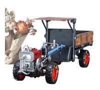 Maquette Tracteur - + PP 27,5x10,5x7cm | Jouet Tracteur Ambulant 1:24 | Modèle De Voiture Rétro Lumières Et Musique | Pour La Décoration Et La Collection De La Maison, Animaux De Ferme À L'éch