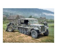 Maquette Véhicule Militaire Et Figurines : Sd.Kfz.10 Avec Obusier Le.Ig 18 Et Équipage-Maquettes Italeri