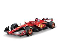 Maquette voiture Formule 1 - Burago - Ferrari SF-24 - Charles Leclerc - Échelle 1:24 - 41 pièces - Rouge