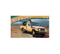 Maquette voiture : pick-up toyota hilux avec canon aa zu-23-2