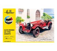 Maquette Voiture Starter Kit Alfa Romeo 6c 1750 Zagato |heller|56715| 1:24 Maque
