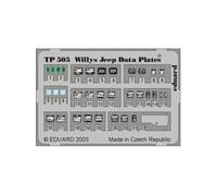 MAQUETTE WILLYS JEEP PLACARDS 1/35 EDUARD TP505 G